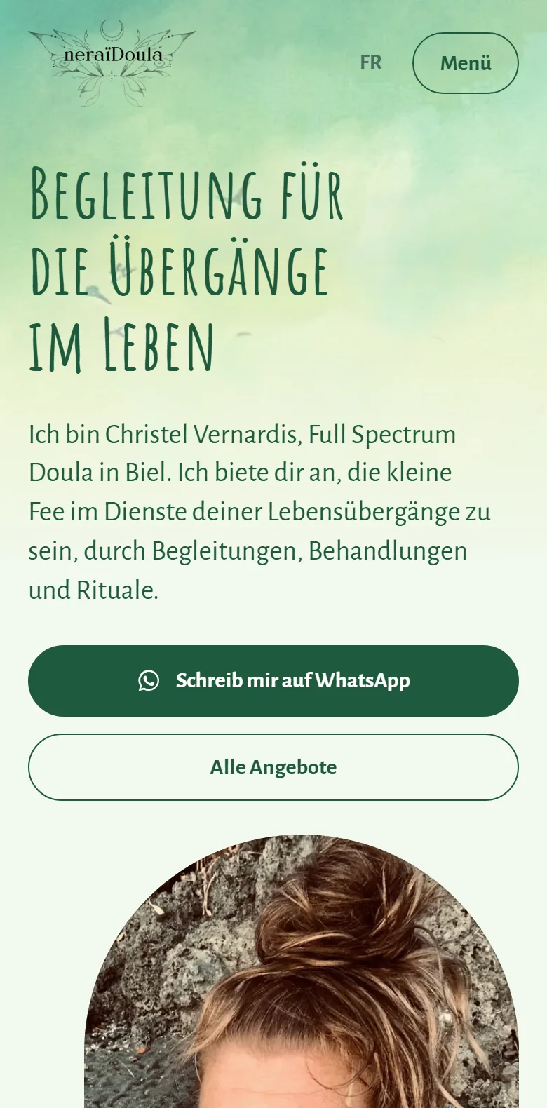 Startseite von neraïDoula am Handy